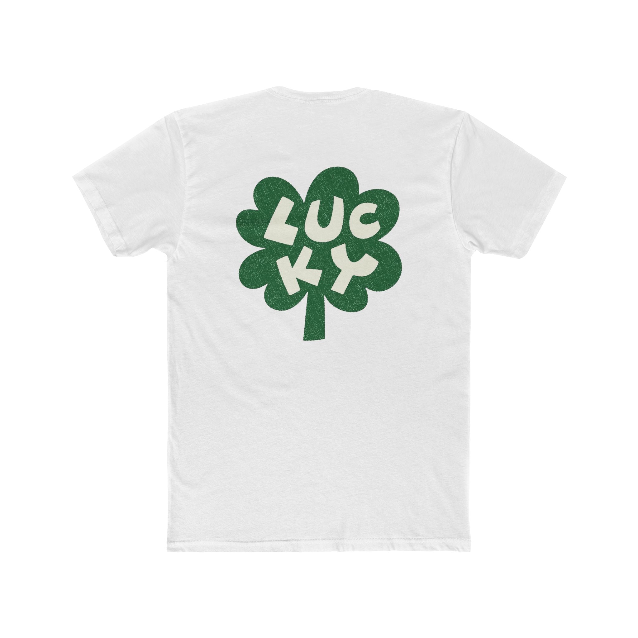 Lucky Clover T-Shirt — Vintage Green Four-Leaf Tee